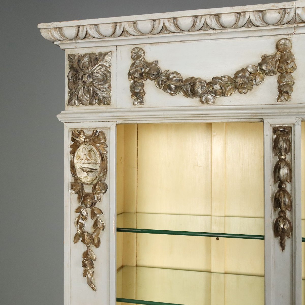 Double-cabinet Sideboard In Lacquered Fir - Italy, 19th Century, Mid-19th Century-photo-3