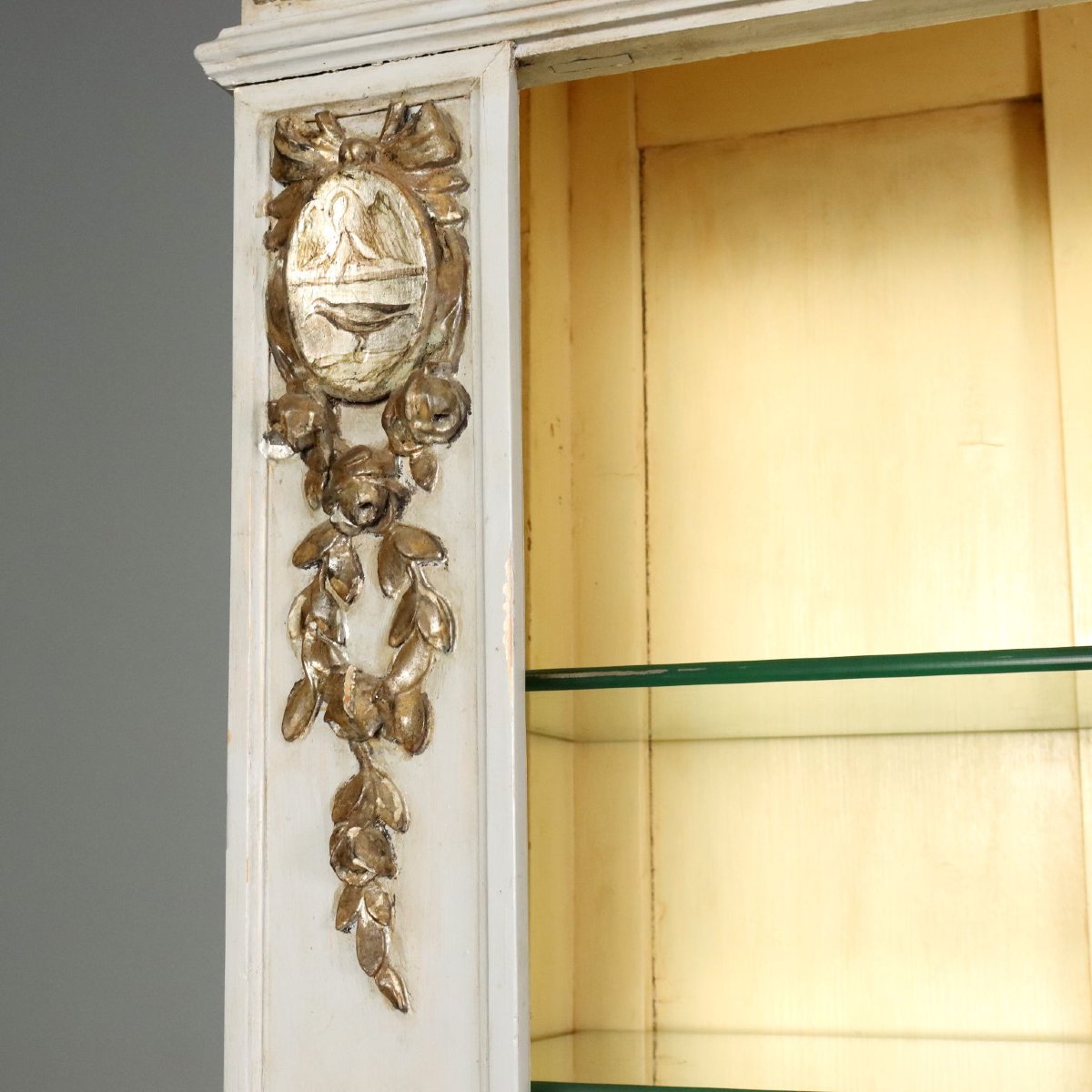 Double-cabinet Sideboard In Lacquered Fir - Italy, 19th Century, Mid-19th Century-photo-1
