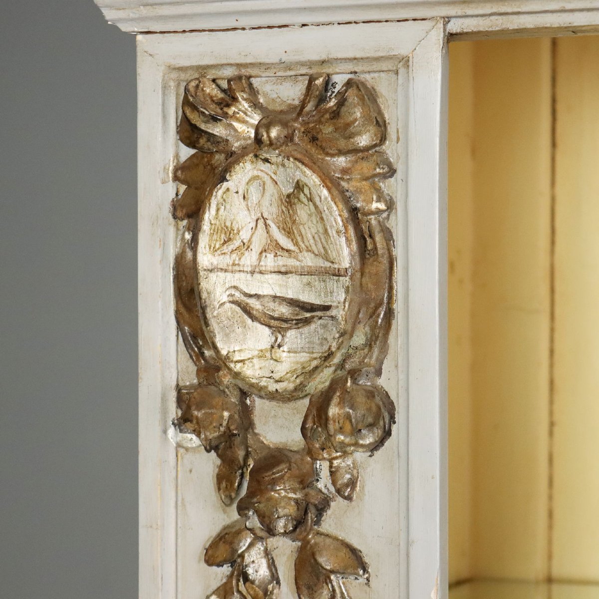 Double-cabinet Sideboard In Lacquered Fir - Italy, 19th Century, Mid-19th Century-photo-3