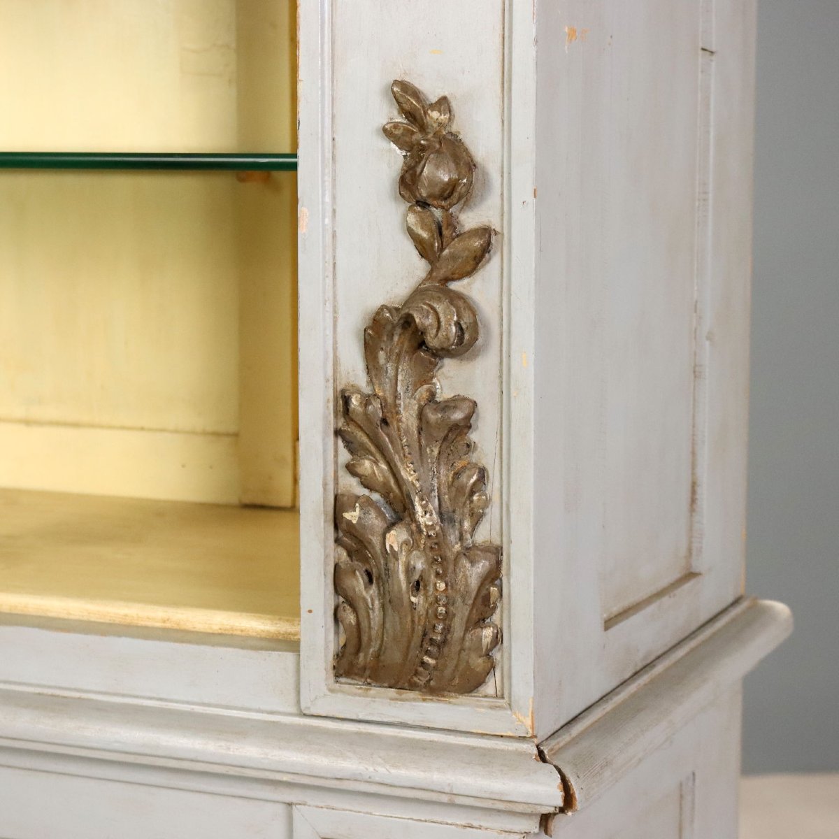 Double-cabinet Sideboard In Lacquered Fir - Italy, 19th Century, Mid-19th Century-photo-4