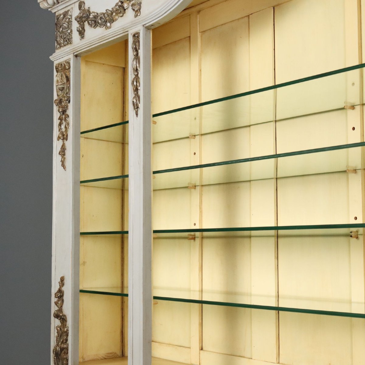 Double-cabinet Sideboard In Lacquered Fir - Italy, 19th Century, Mid-19th Century-photo-7