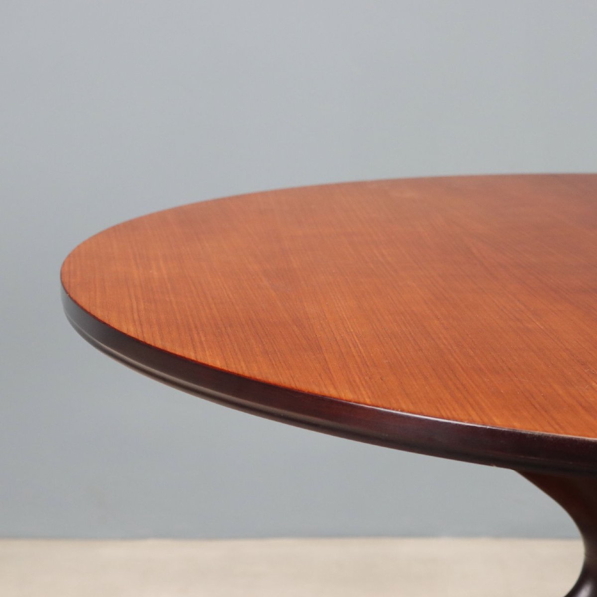 Table Vintage Hêtre Teinté Plaquée en Noyer Design Années 50-60 Originale-photo-1