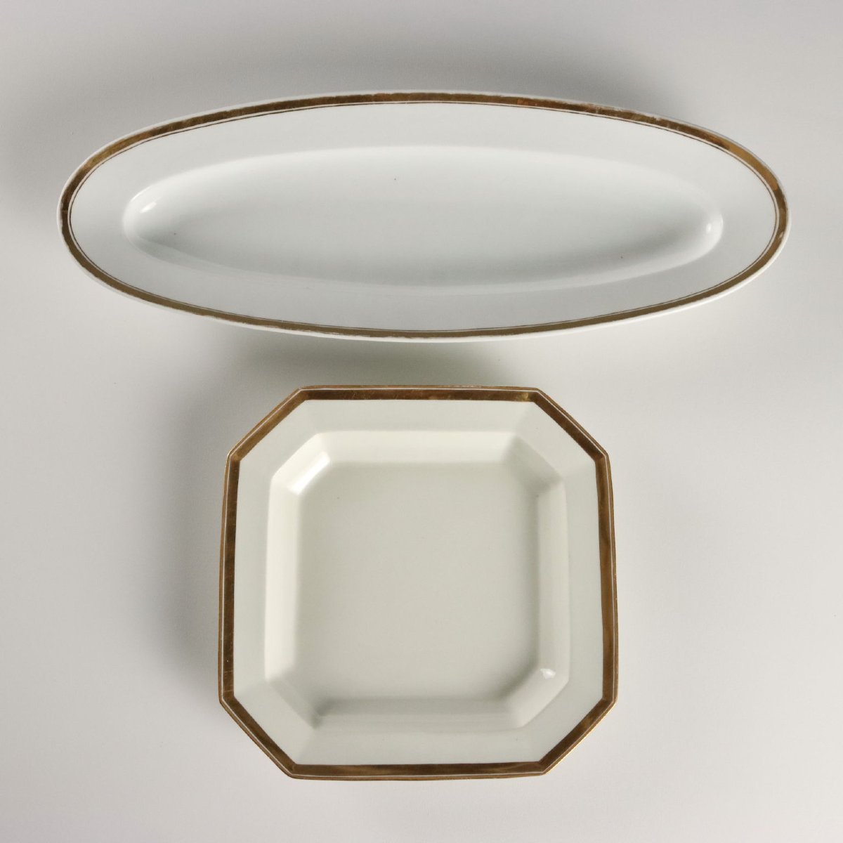 Antique Plate Set Vienna Porcelain Austria Mid XIX Century Original-photo-3