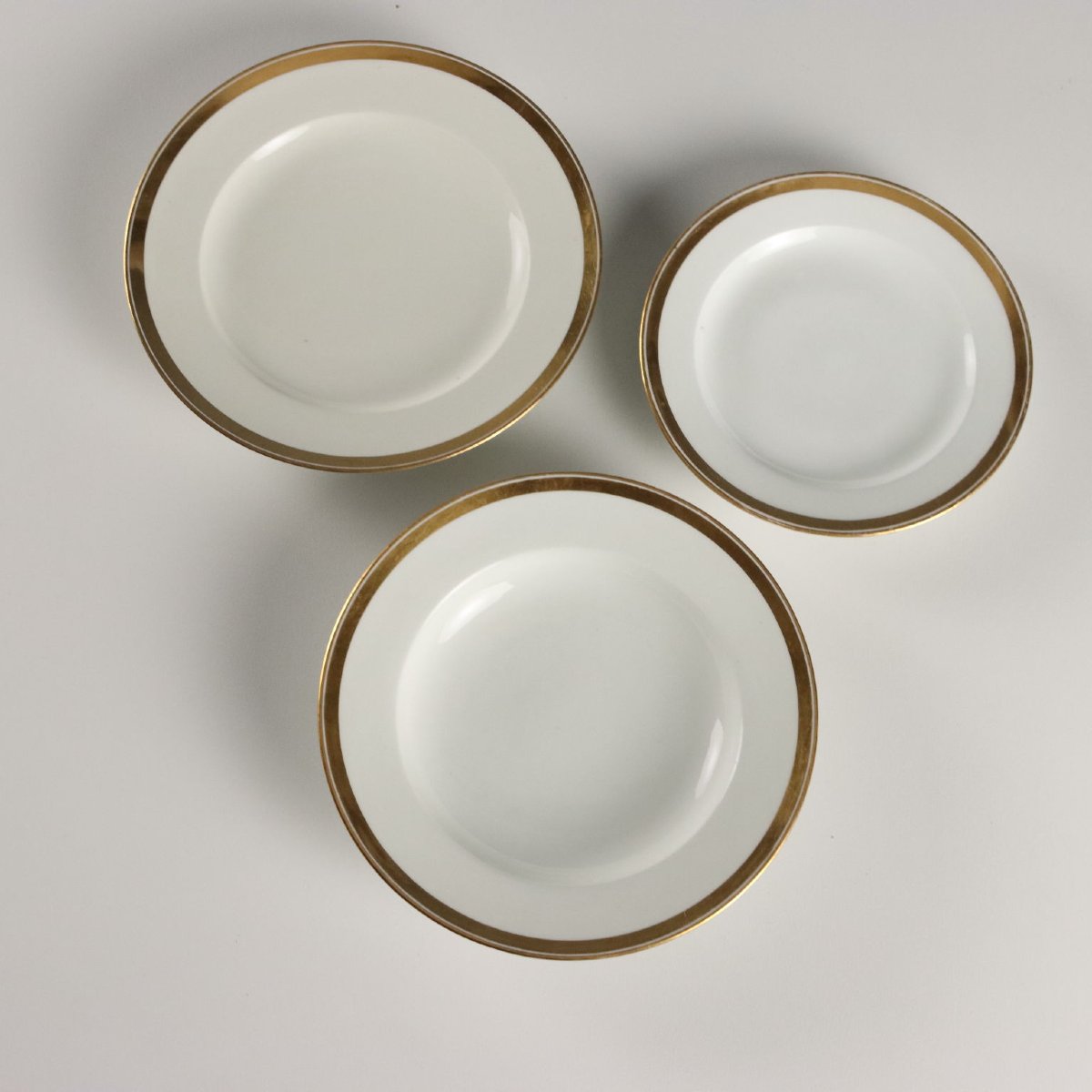 Antique Plate Set Vienna Porcelain Austria Mid XIX Century Original-photo-7