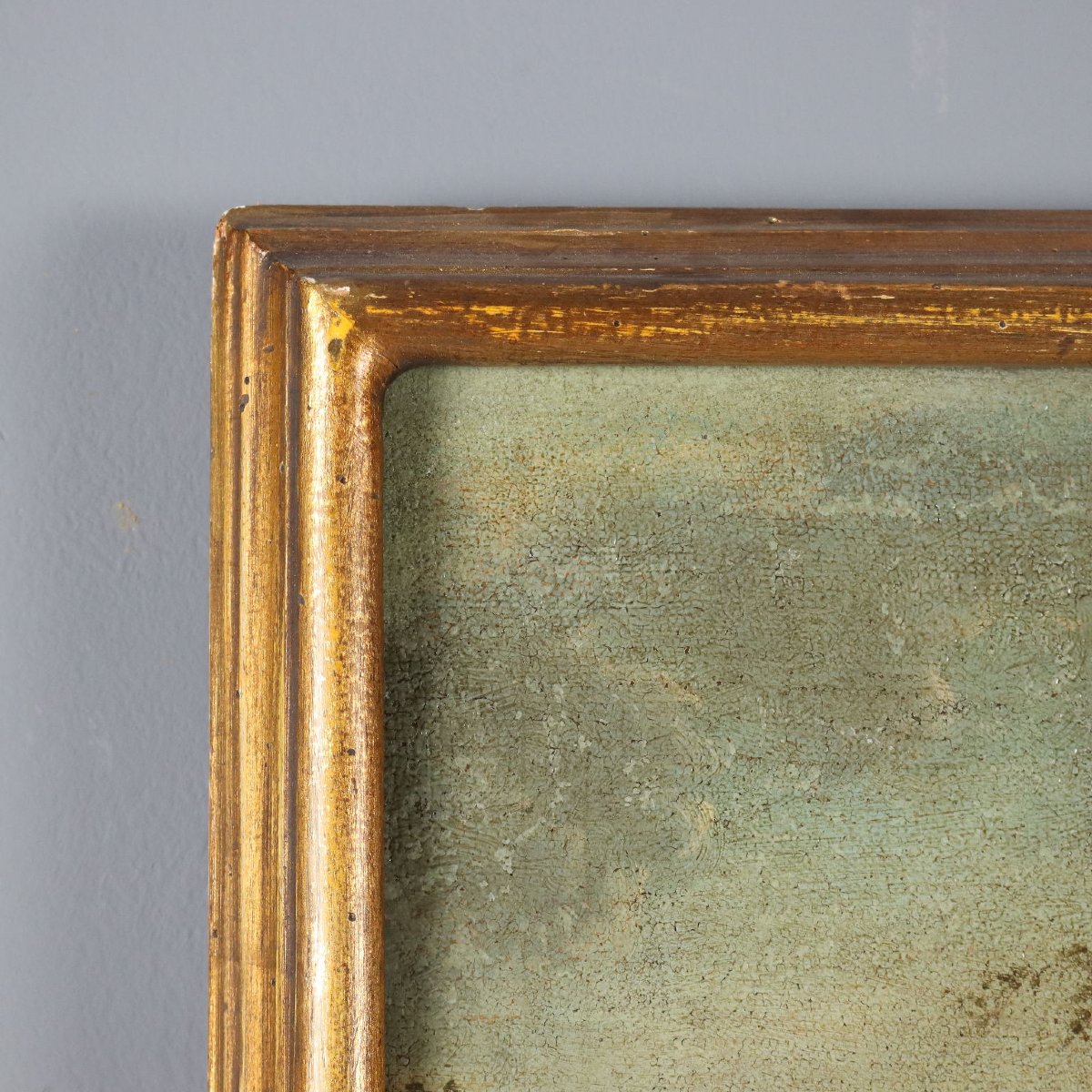 Tableau Ancien Paysage avec Figures Huile sur Toile XVIIIe Siècle Original-photo-6