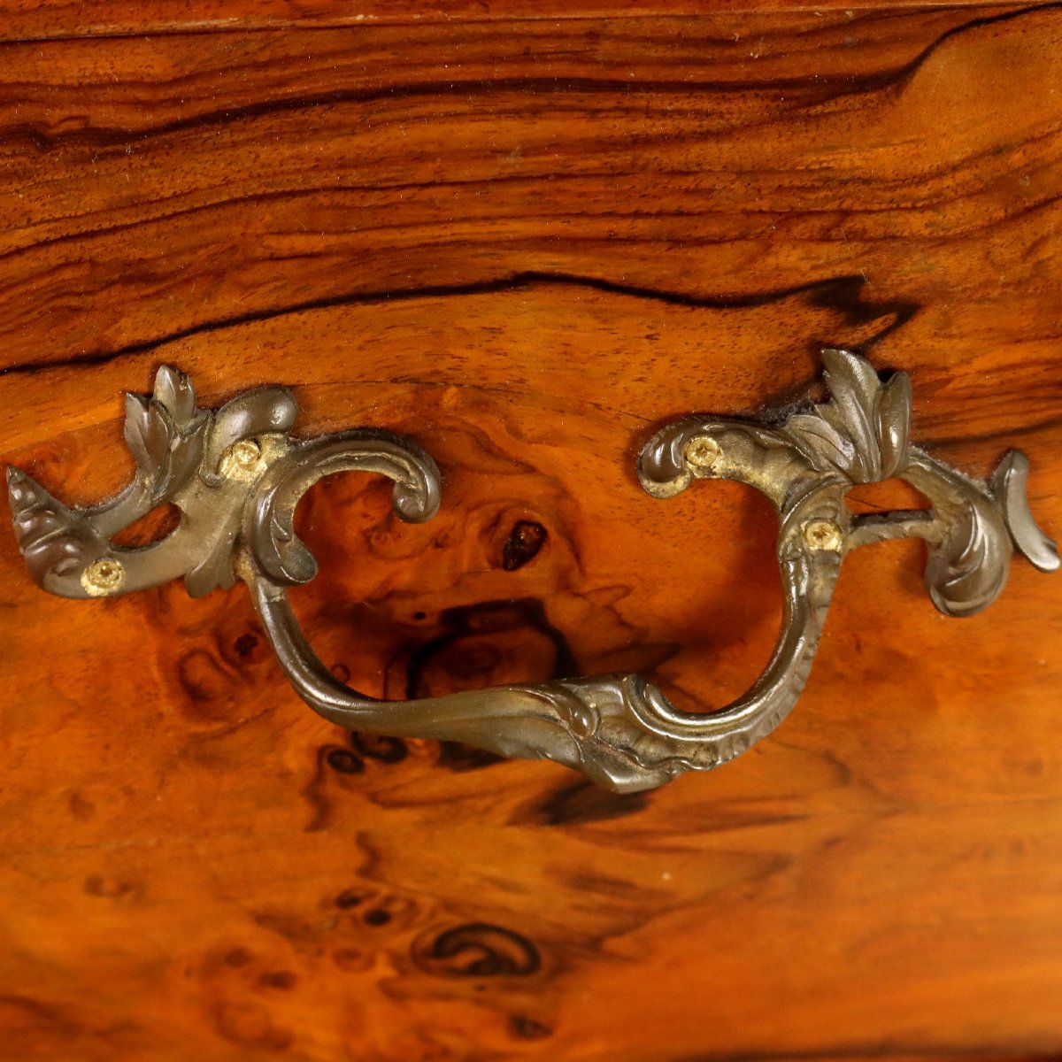 Antique Chest Of Drawers Baroque Walnut Marble Italy XX Century Original-photo-3
