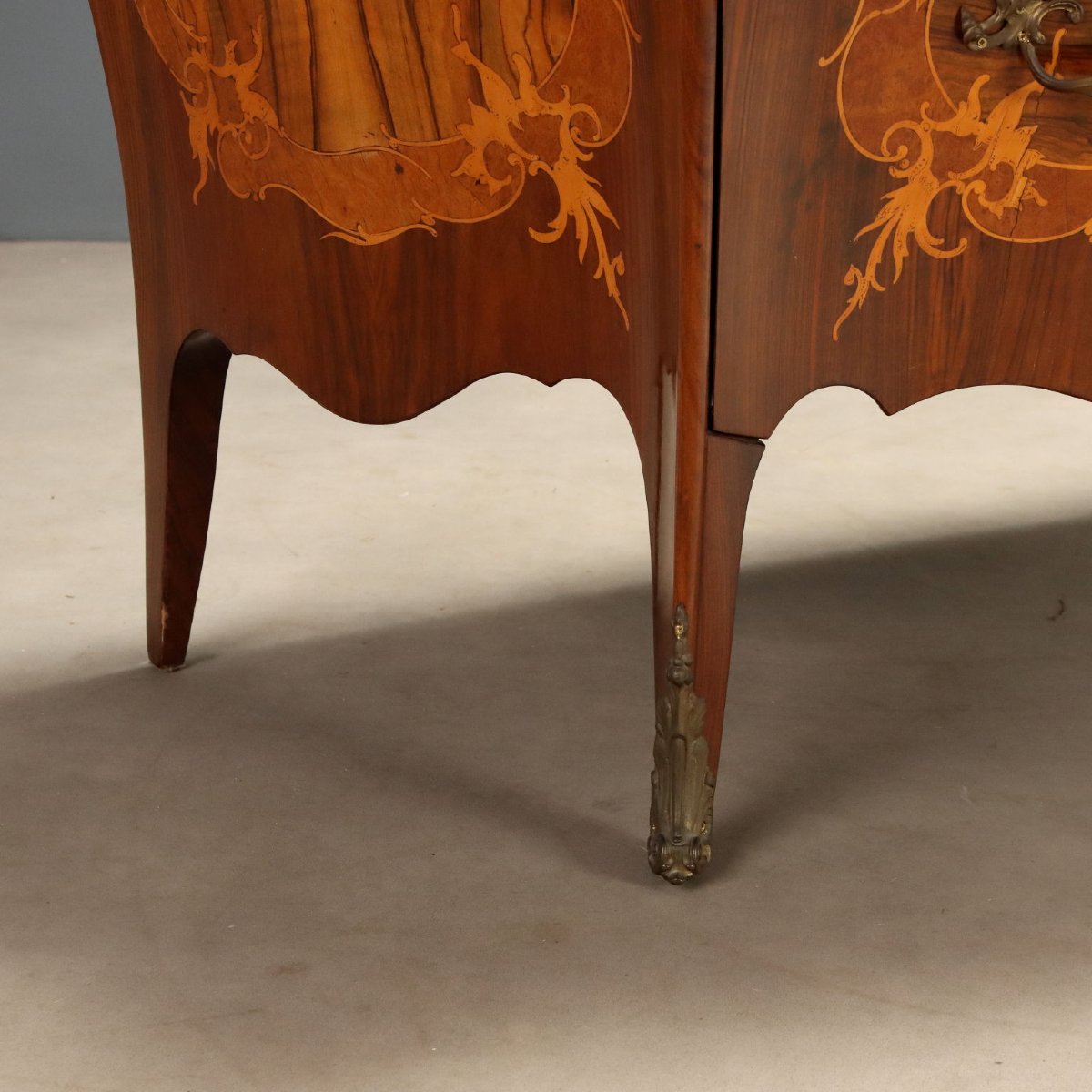 Antique Chest Of Drawers Baroque Walnut Marble Italy XX Century Original-photo-5