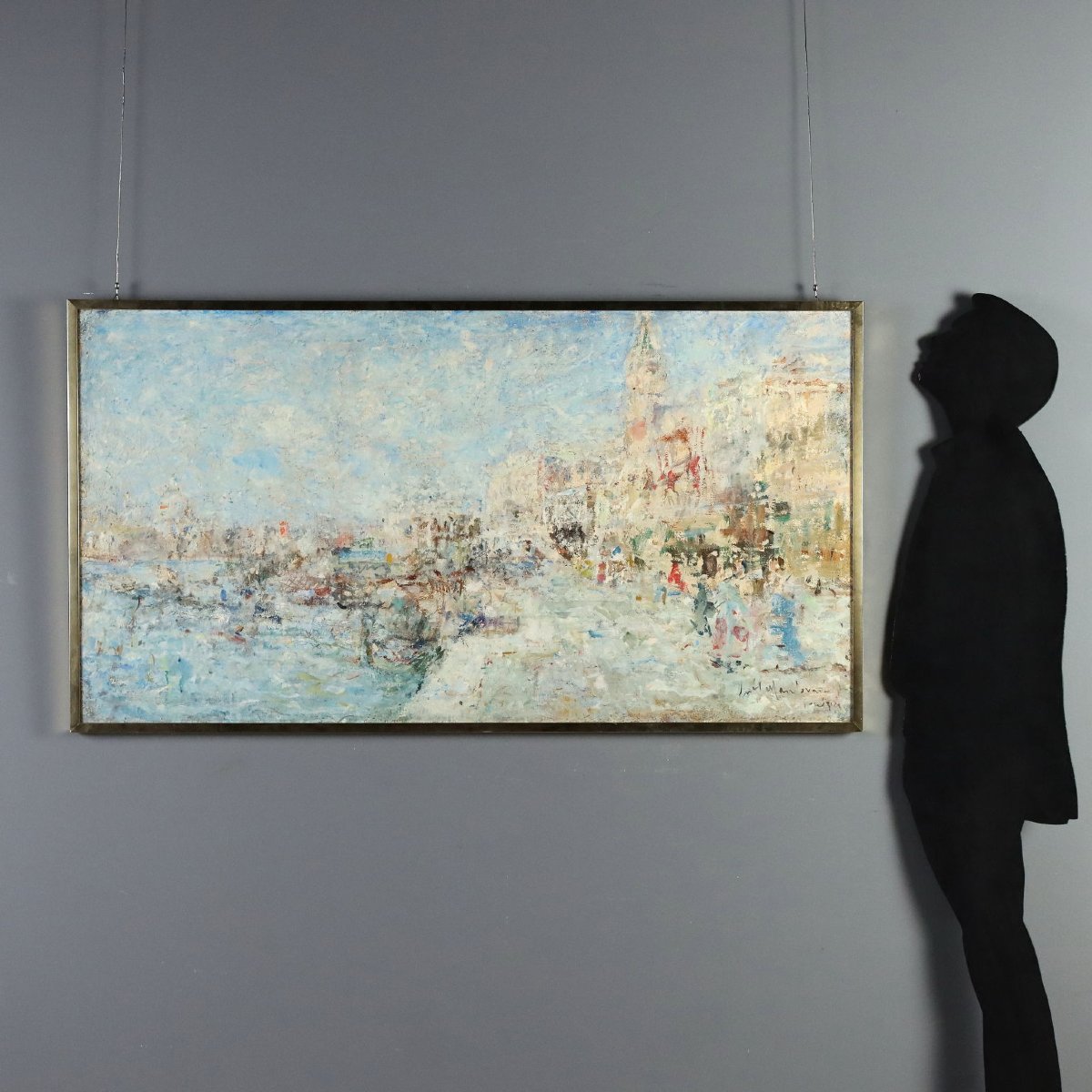 Modern Painting Signed Luigi Mantovani Oil On Canvas XX Century Original-photo-2