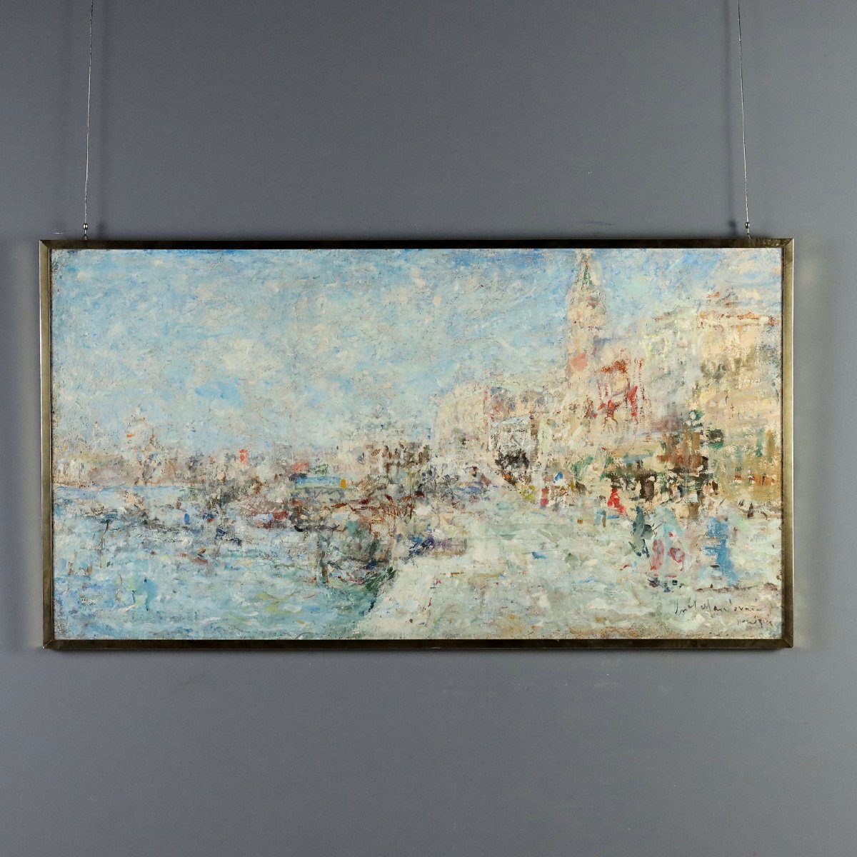 Modern Painting Signed Luigi Mantovani Oil On Canvas XX Century Original