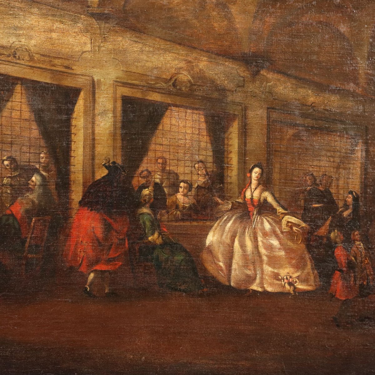 Tableau Ancien Le Salon des Religieuses de San Zaccaria '800 Copie-photo-3