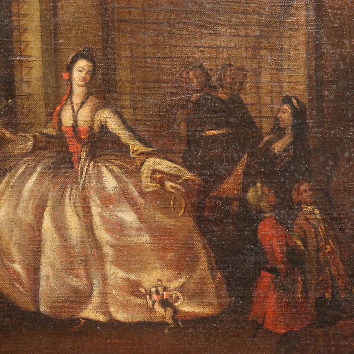 Tableau Ancien Le Salon des Religieuses de San Zaccaria '800 Copie-photo-2