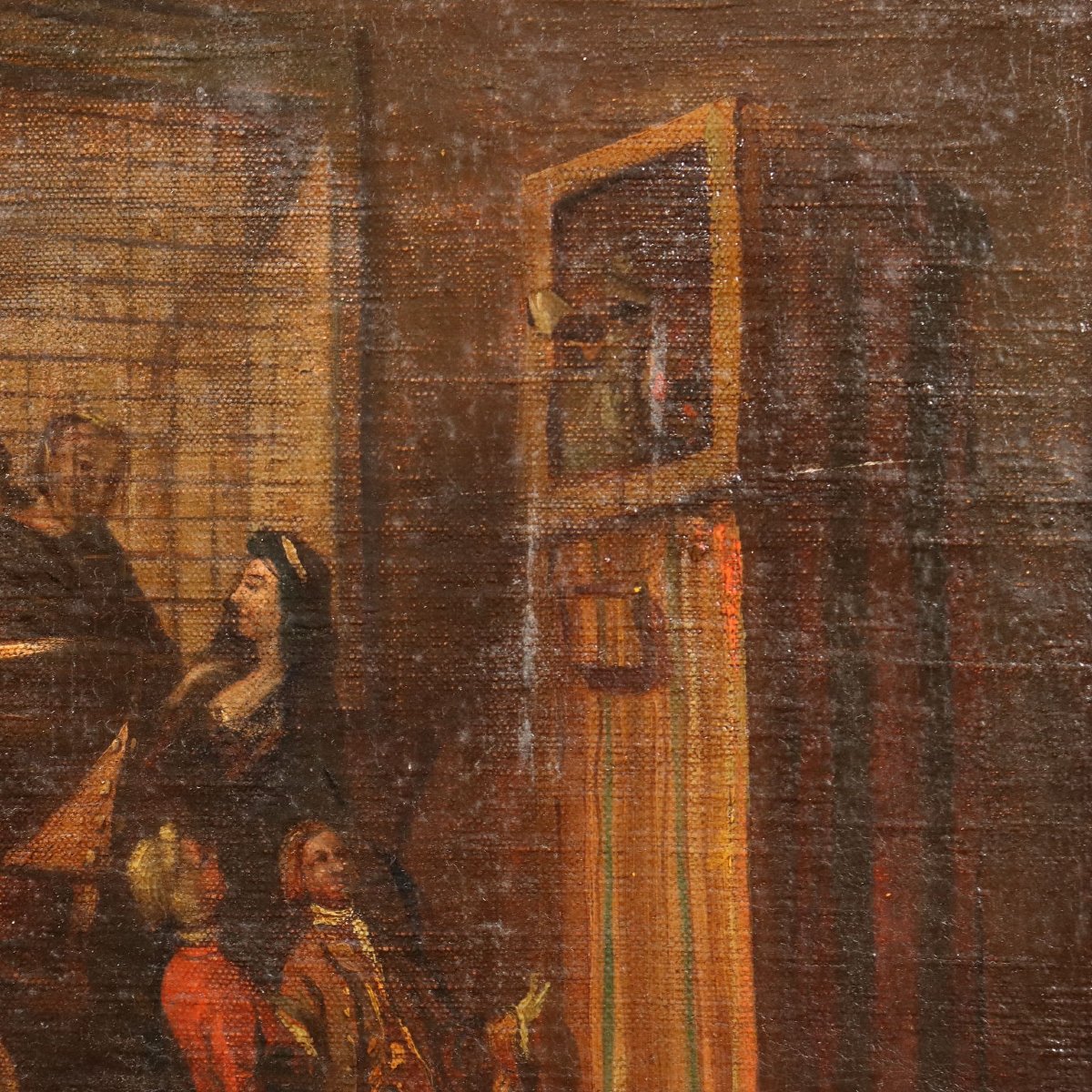 Tableau Ancien Le Salon des Religieuses de San Zaccaria '800 Copie-photo-3