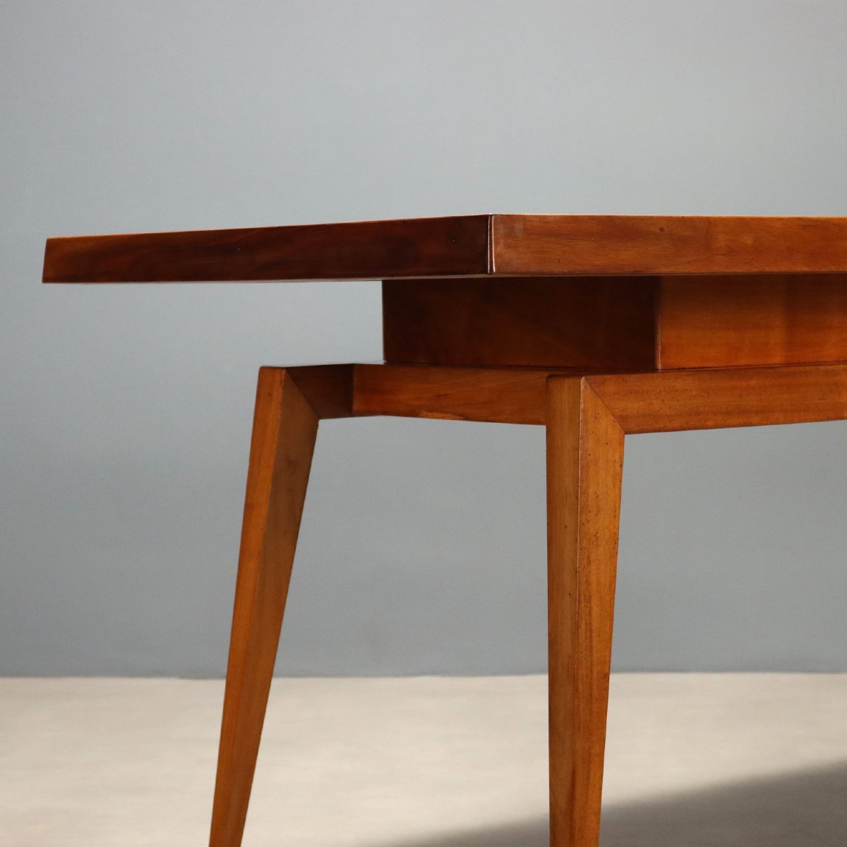 Vintage Table Oak Laminate Design Italy 1960s Original-photo-3