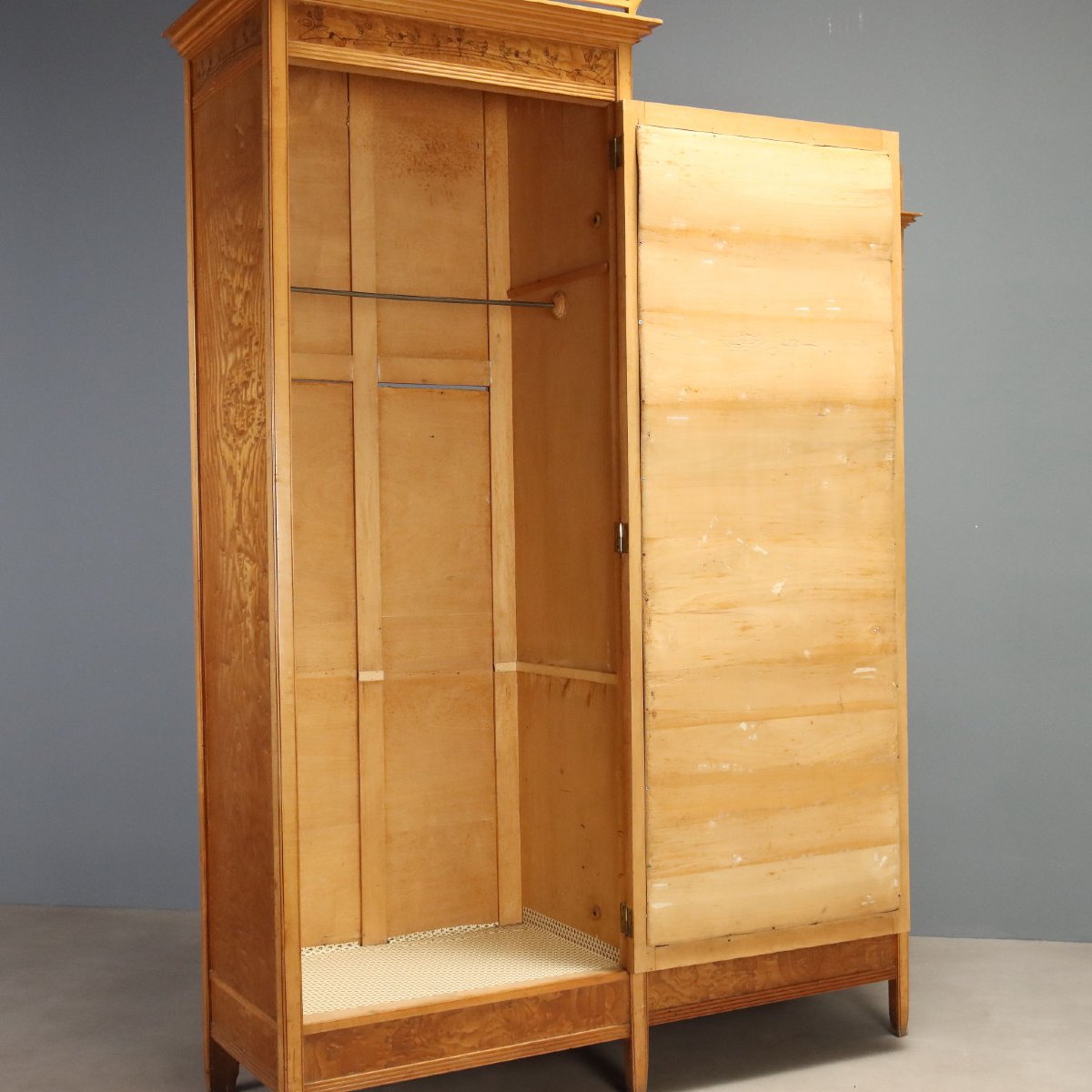 Armoire Liberty en Frêne et Érable par Ernesto Basile  Italie, début du XXe siècle-photo-5