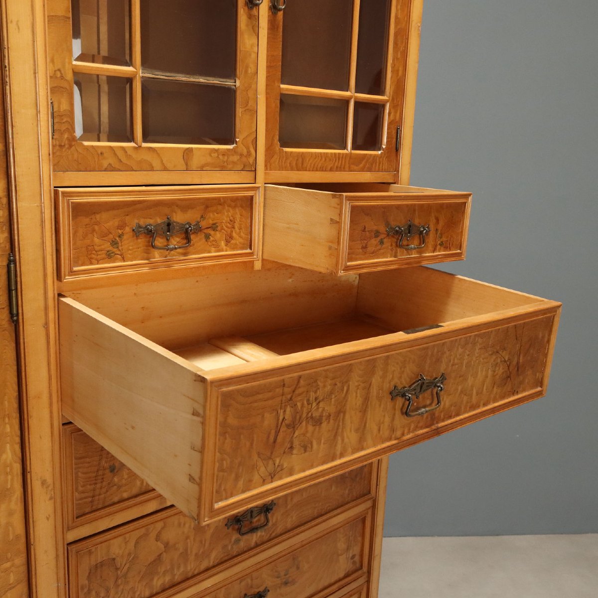 Armoire Liberty en Frêne et Érable par Ernesto Basile  Italie, début du XXe siècle-photo-6