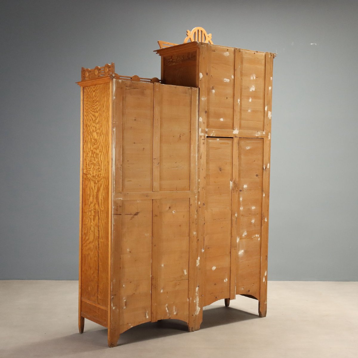 Armoire Liberty en Frêne et Érable par Ernesto Basile  Italie, début du XXe siècle-photo-8
