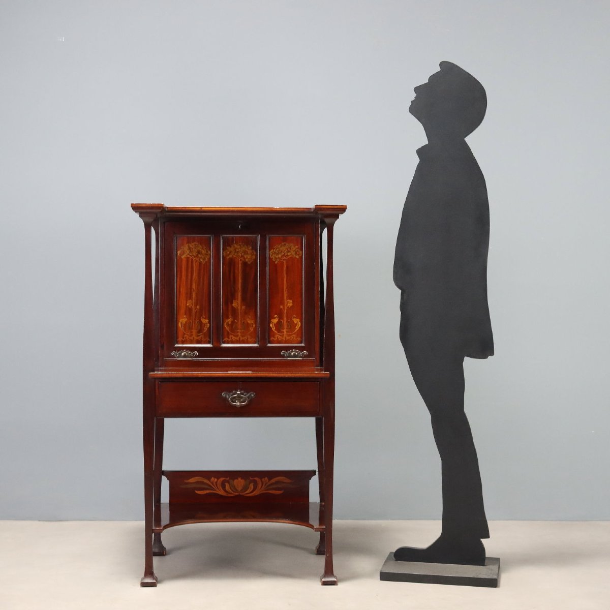 Arts And Crafts Writing Desk In Mahogany And Maple, England, Late 19th Century-photo-2