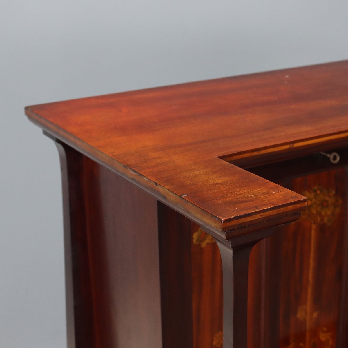 Arts And Crafts Writing Desk In Mahogany And Maple, England, Late 19th Century-photo-5