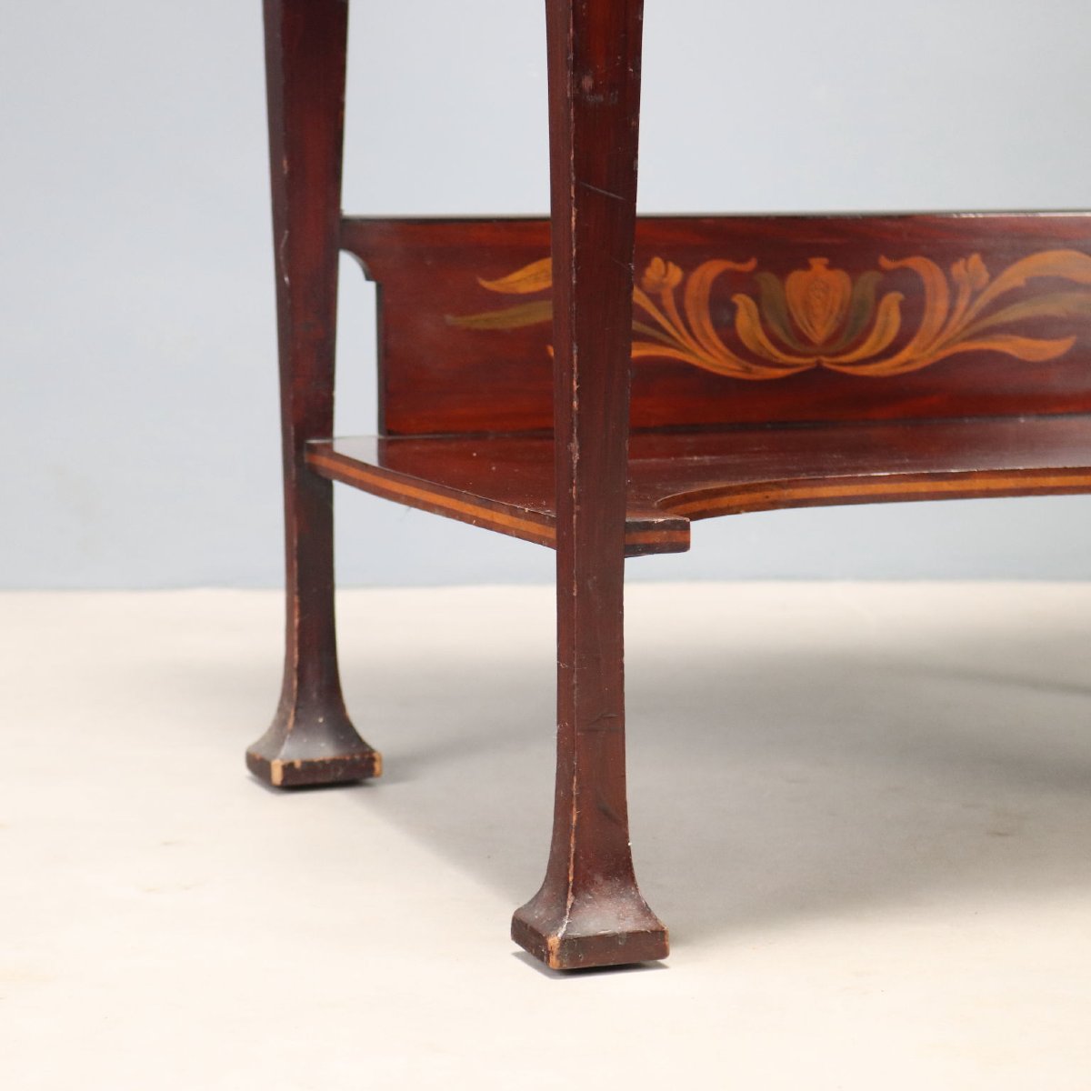 Arts And Crafts Writing Desk In Mahogany And Maple, England, Late 19th Century-photo-8