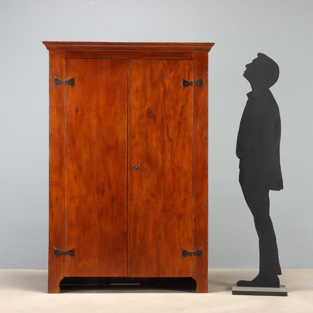 Traditional-style Wardrobe With Exposed Hardware, Italy, Mid-20th Century-photo-2