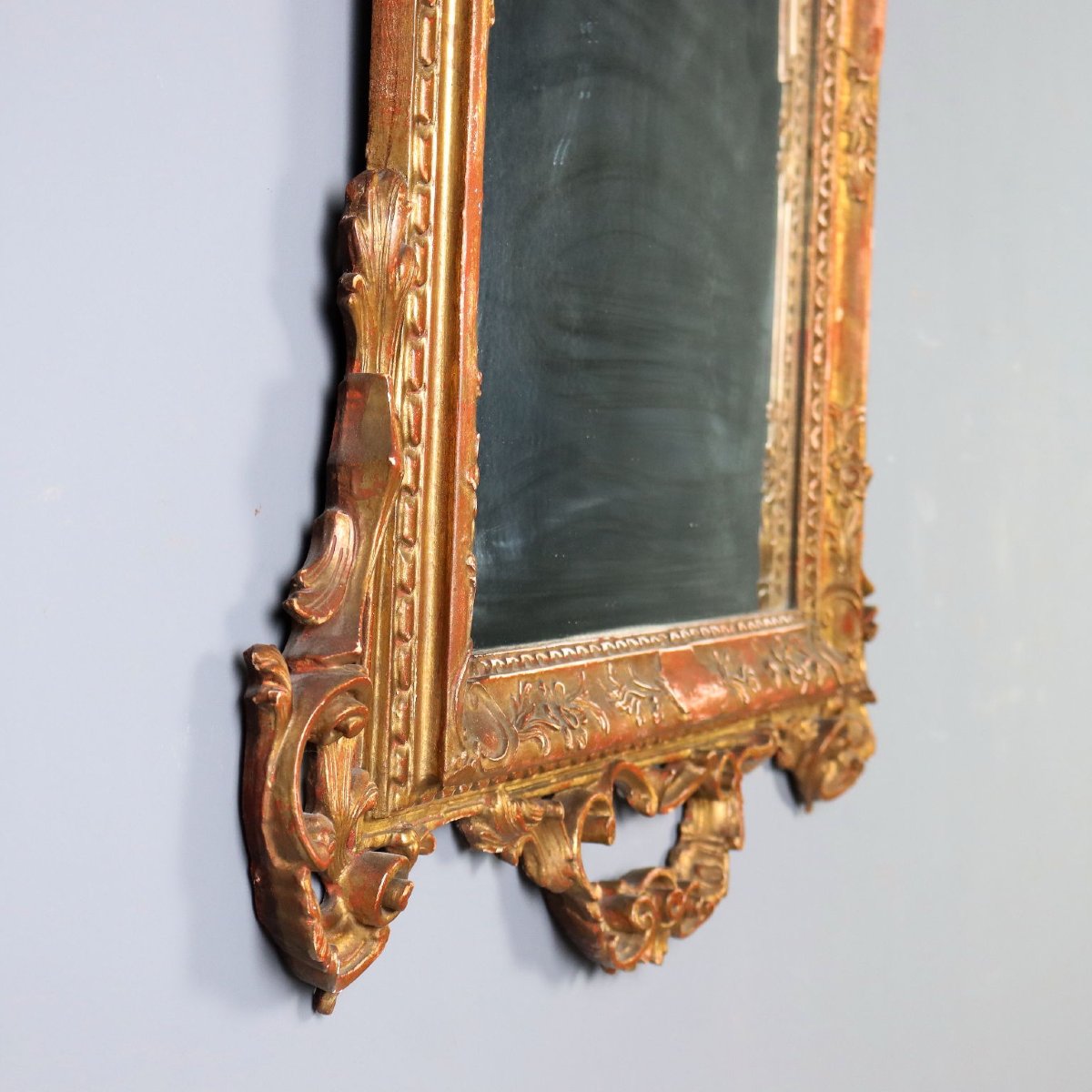 Miroir en Bois Sculpté et Doré Italie, début du XXe siècle-photo-3