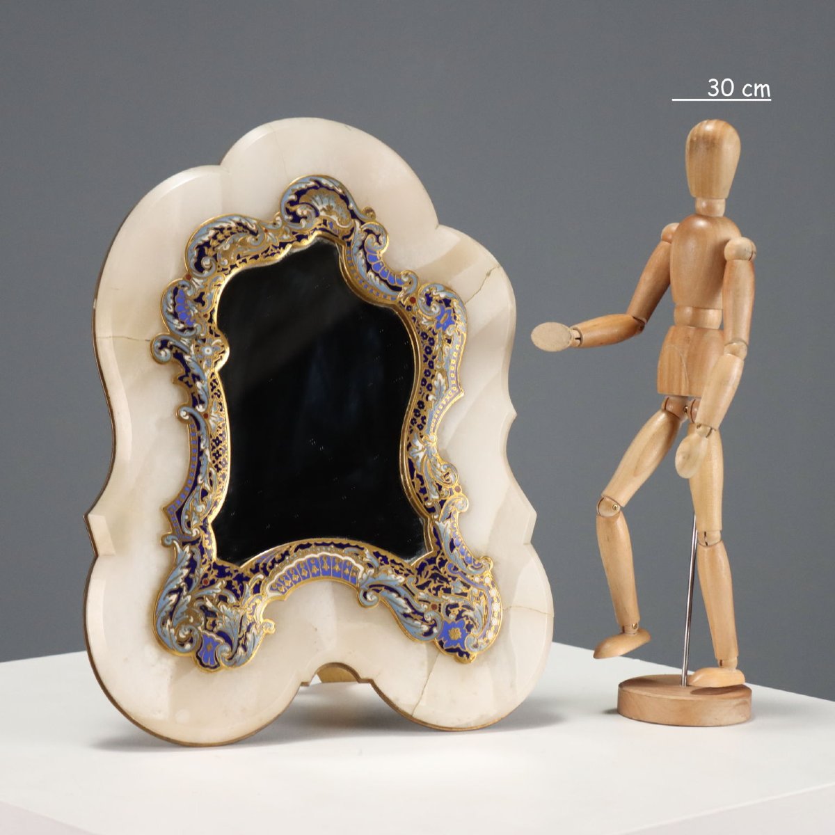 Miroir de Table Ancienne Champleré et Ormolu France XIXe Siècle-photo-2