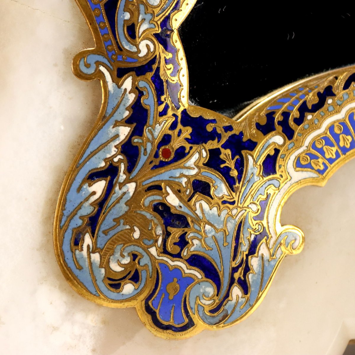 Miroir de Table Ancienne Champleré et Ormolu France XIXe Siècle-photo-2