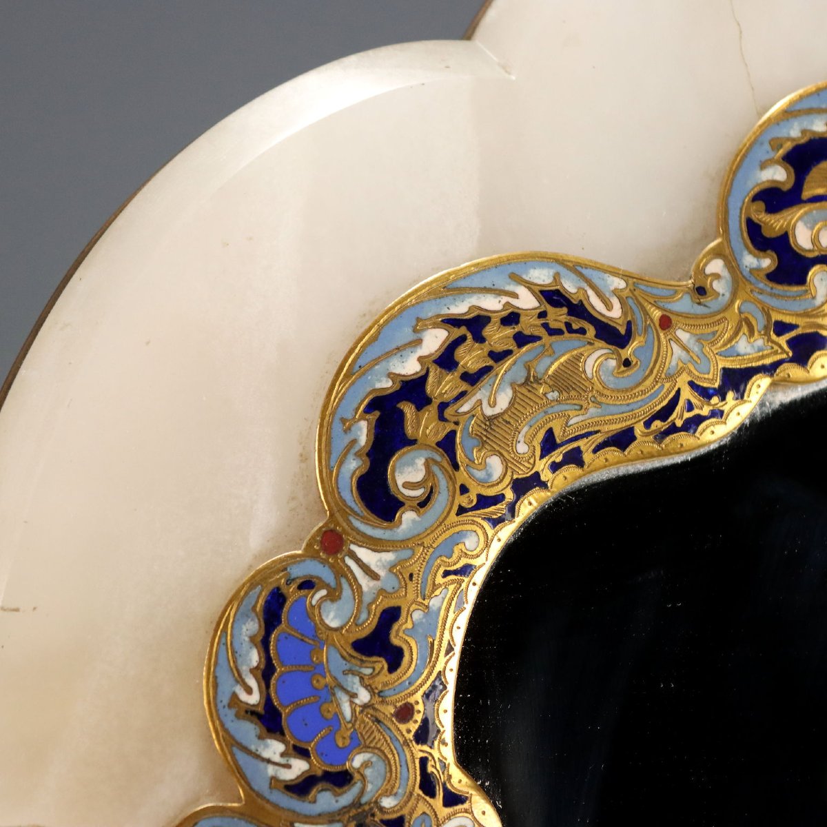 Miroir de Table Ancienne Champleré et Ormolu France XIXe Siècle-photo-3