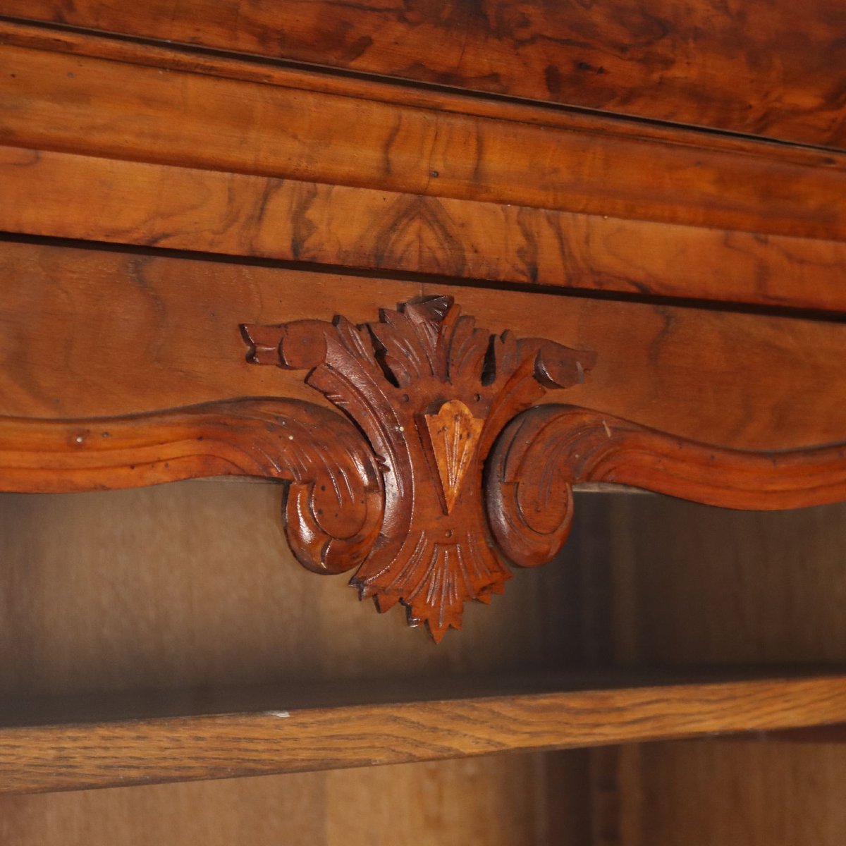 Armoire Louis Philippe Ancienne Noyer Verre France XIXe Siècle-photo-5