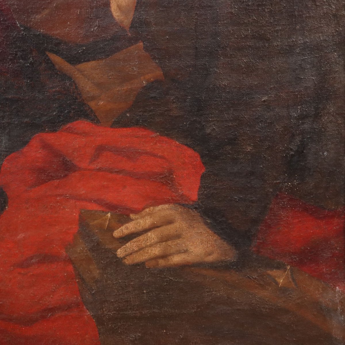 Tableau Ancien Copie Par Jacopo Palma il Vecchio Huile sur Toile '900-photo-3
