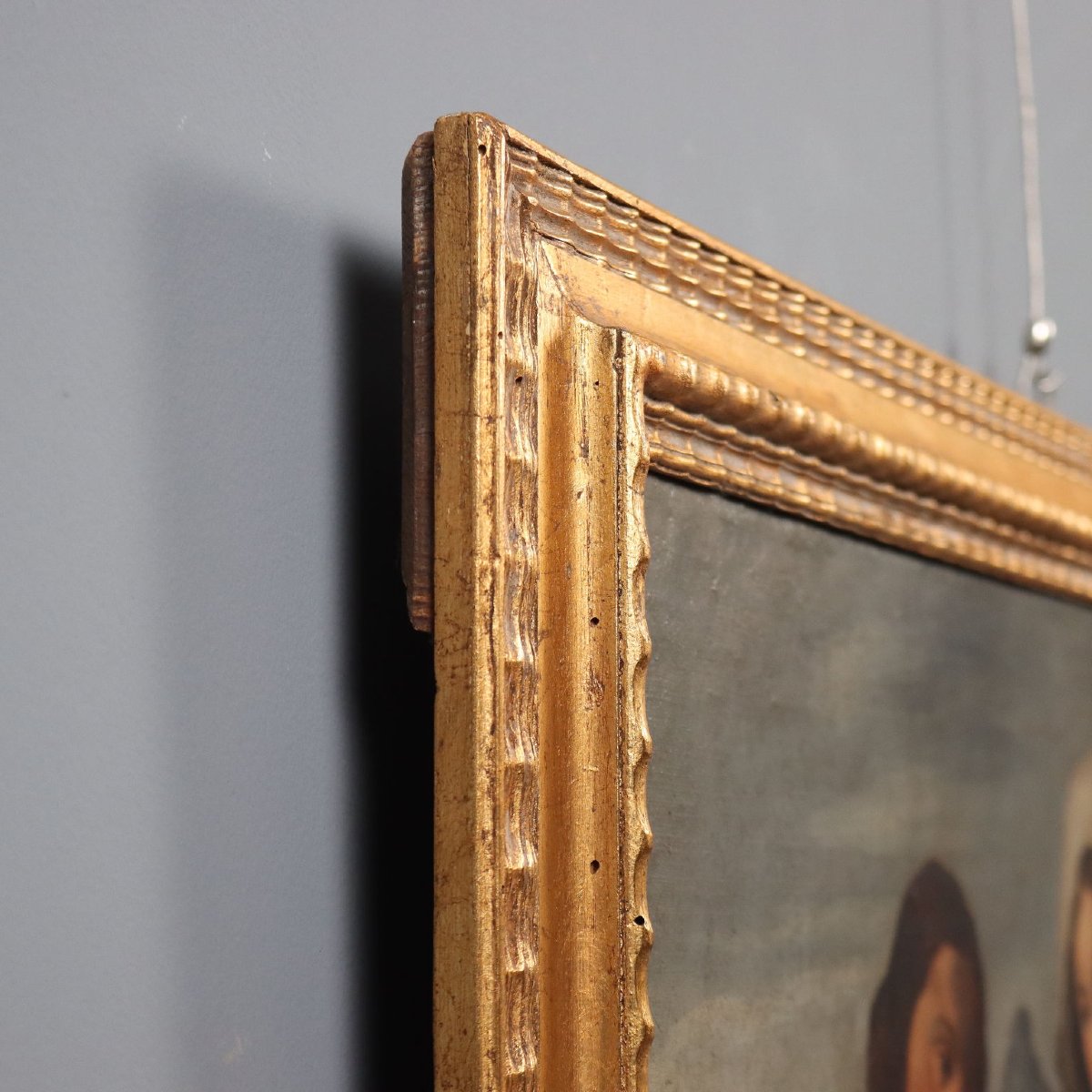 Tableau Ancien Copie Par Jacopo Palma il Vecchio Huile sur Toile '900-photo-4