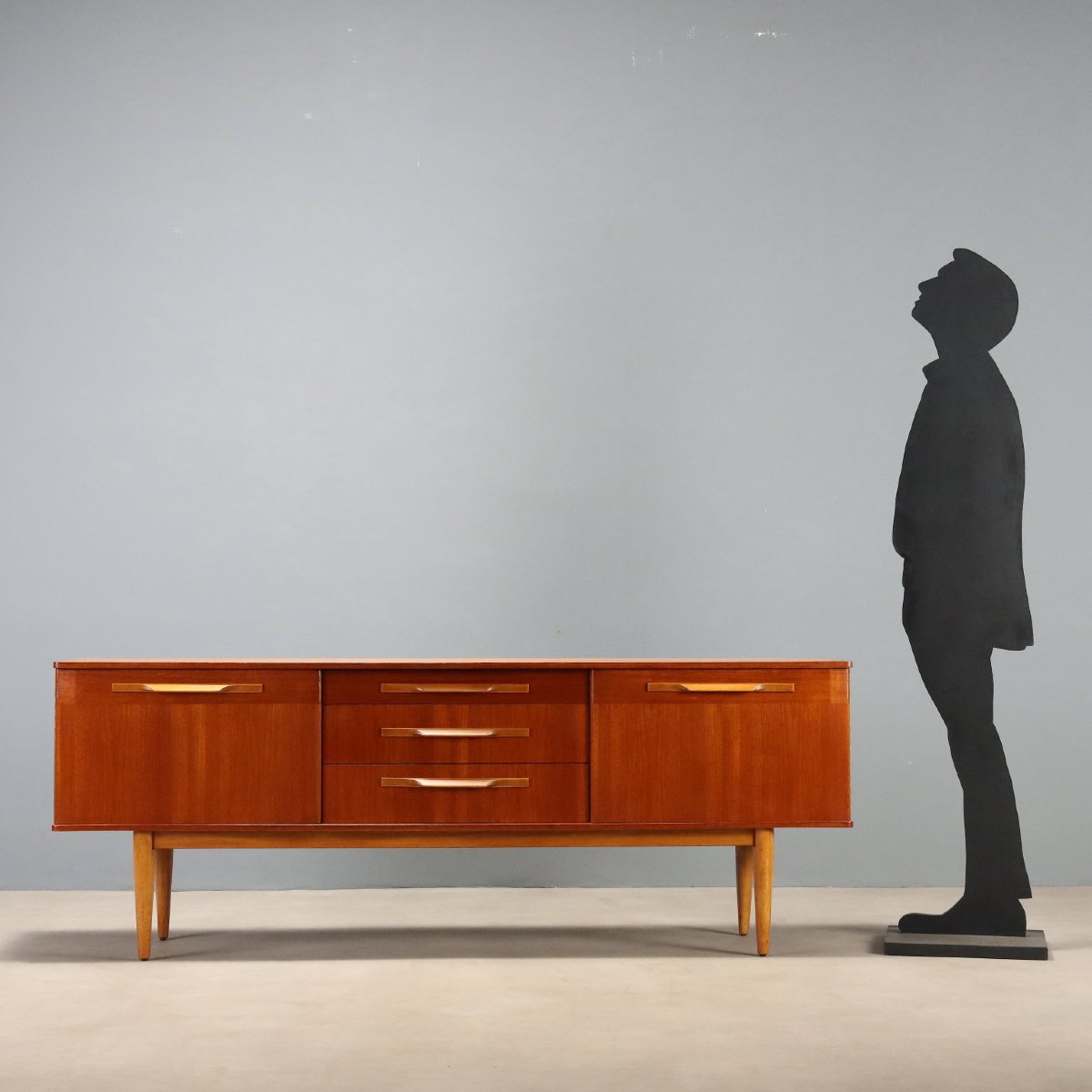 Vintage Sideboard Teak Design England 1960s Restored Original-photo-1