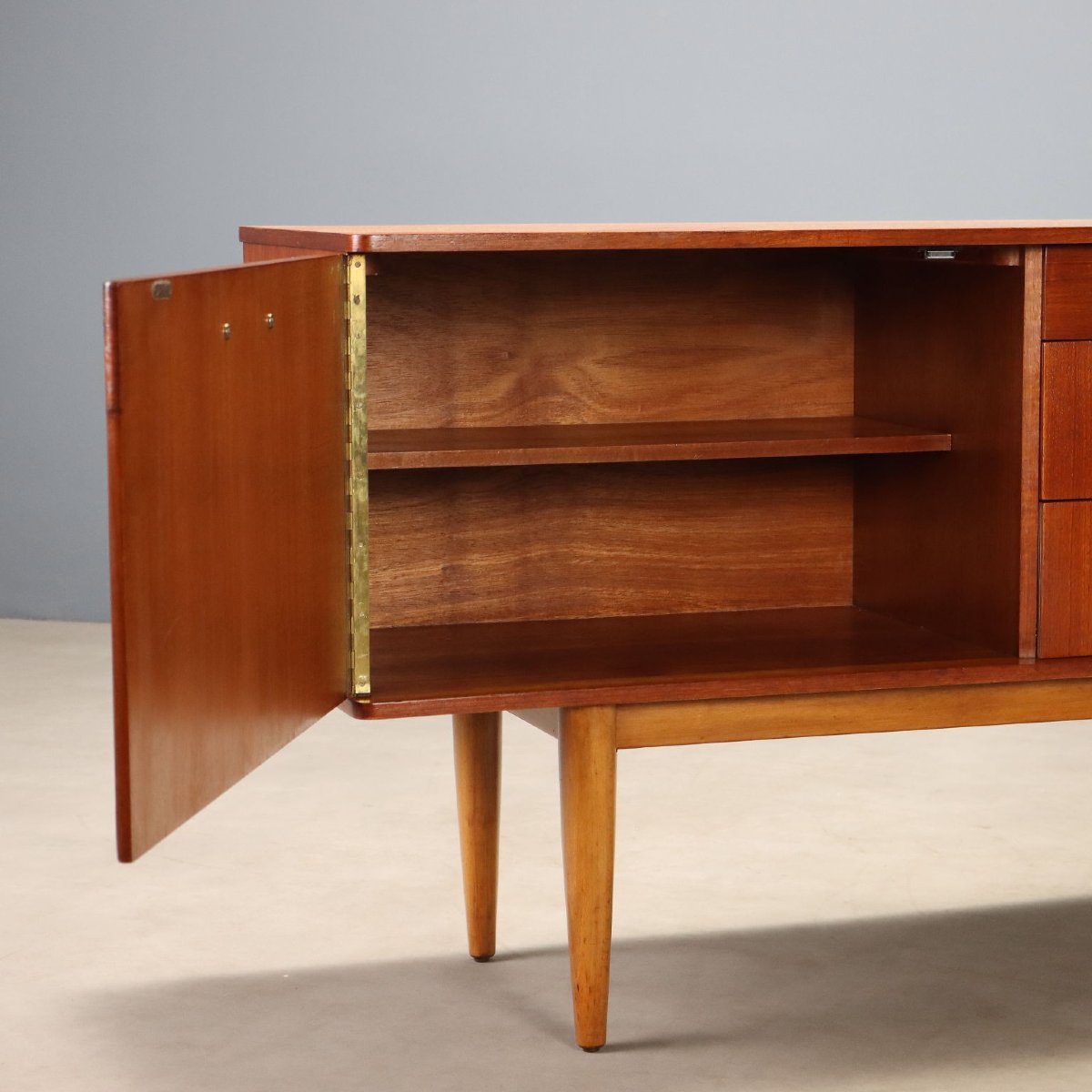 Vintage Sideboard Teak Design England 1960s Restored Original-photo-4