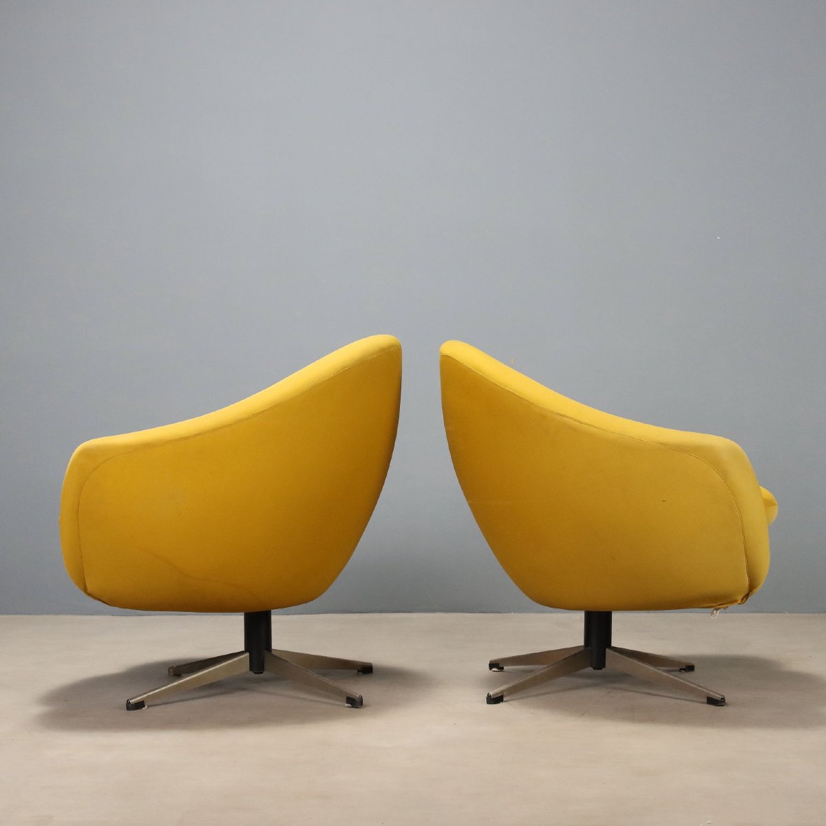 Fauteuils Pivotants Vintage Design Carl Eric Klote pour Overman MFG-photo-3