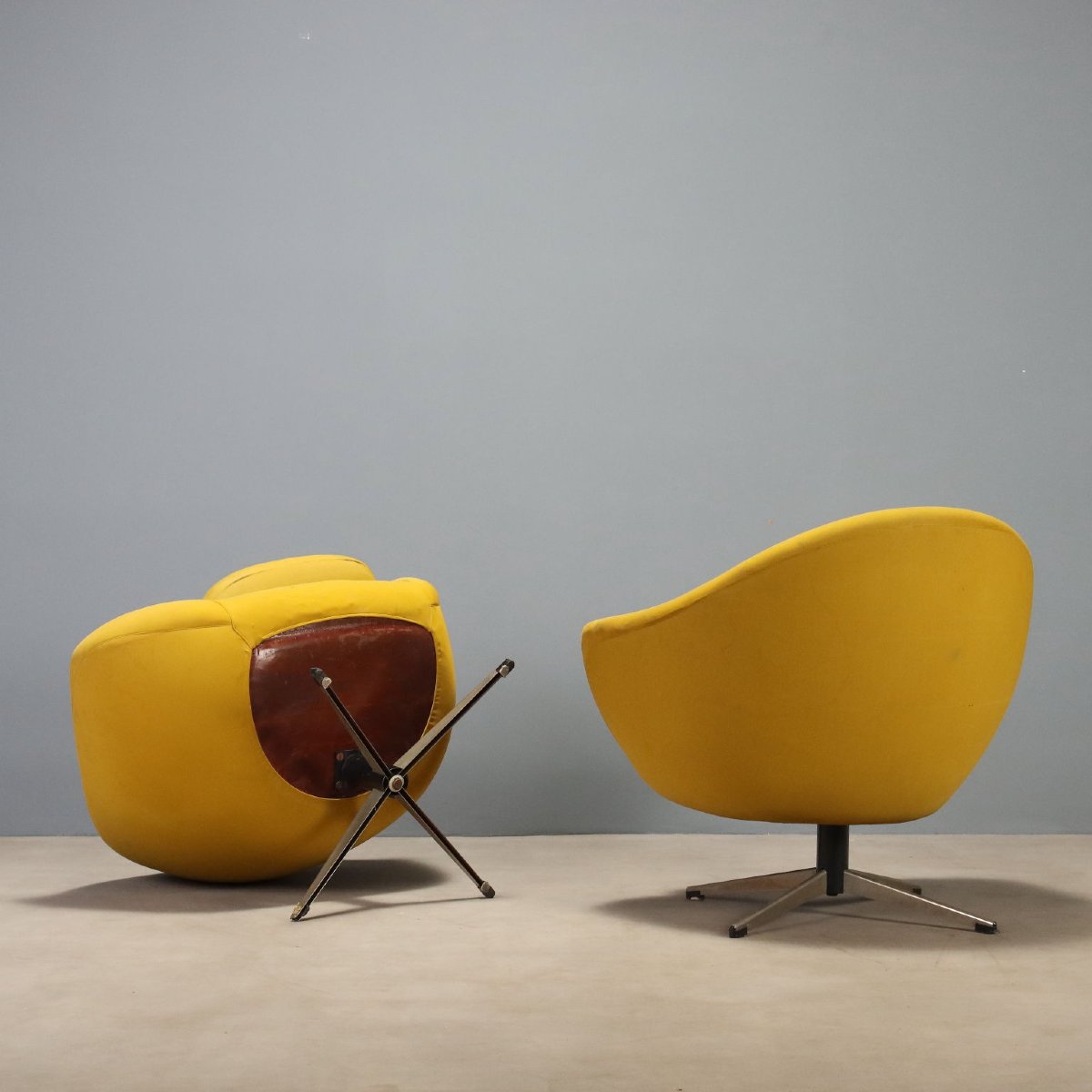 Fauteuils Pivotants Vintage Design Carl Eric Klote pour Overman MFG-photo-4