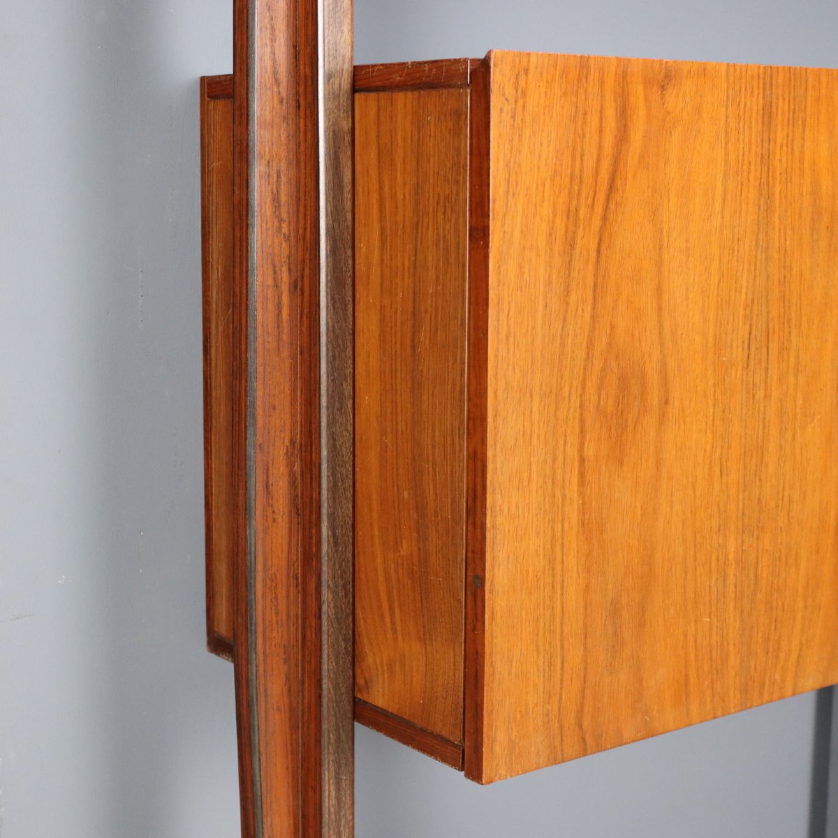 Bibliothèque Vintage Bois Plaqué Design Italie Années 1950-1960 Originale-photo-4