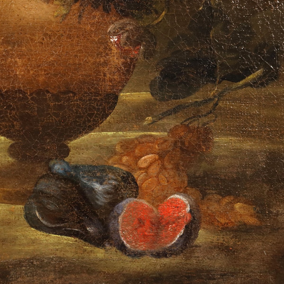 Tableau Ancien Nature Morte aux Fleurs Huile sur Toile XVIIIe Siècle-photo-4