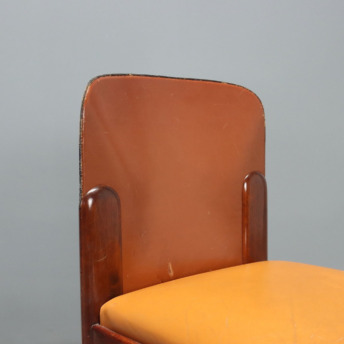 Vintage Bernini Chairs Design Silvio Coppola Beech Leather 1960s-photo-4