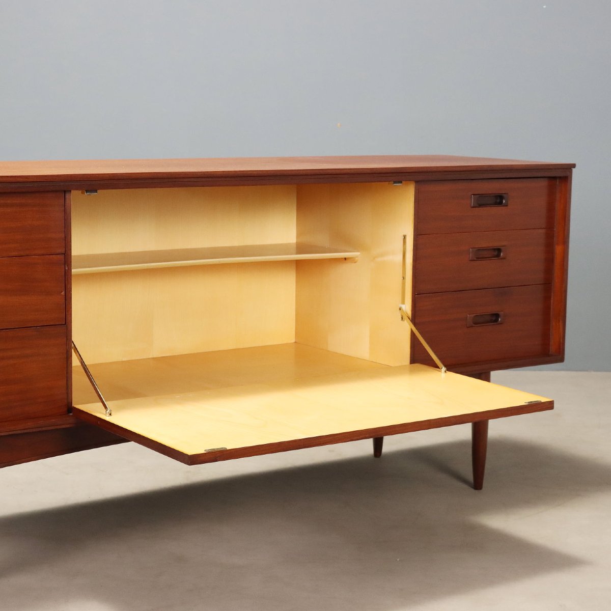 Vintage Sideboard Teak Drawers Design United Kingdom 1960s Original-photo-5