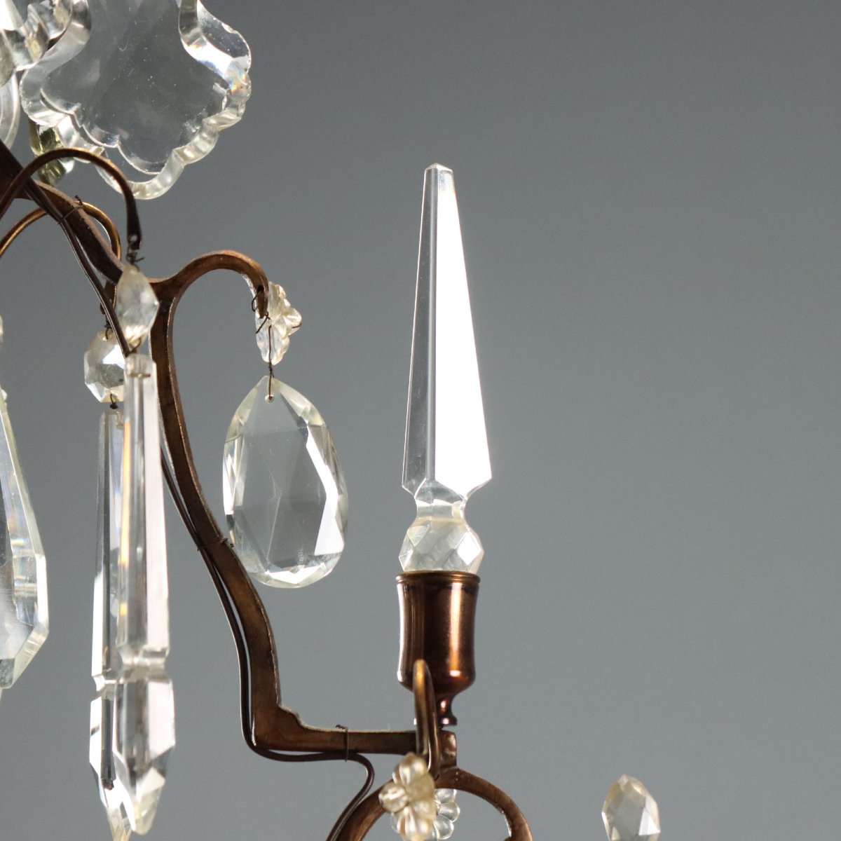 Pair Of Metal And Glass Chandeliers - Italy, 19th Century; Italy, Late 19th Century-photo-3