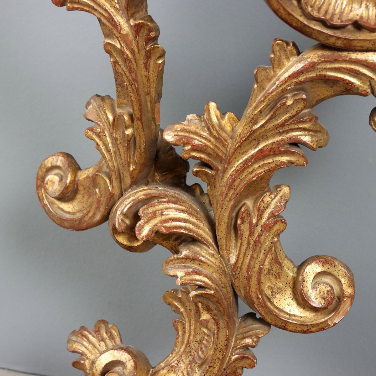 Early 20th-century Italian Rococo-style Teardrop Console Table-photo-1