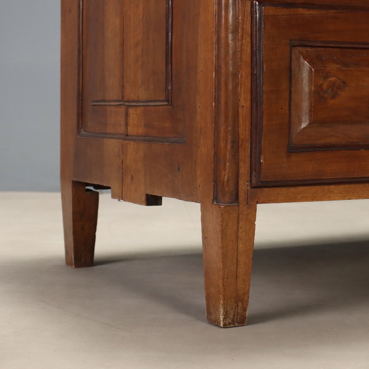 Commode Ancienne Noyer Bronze 3 Tiroirs Italie Fin du XVIIIe Siècle-photo-1