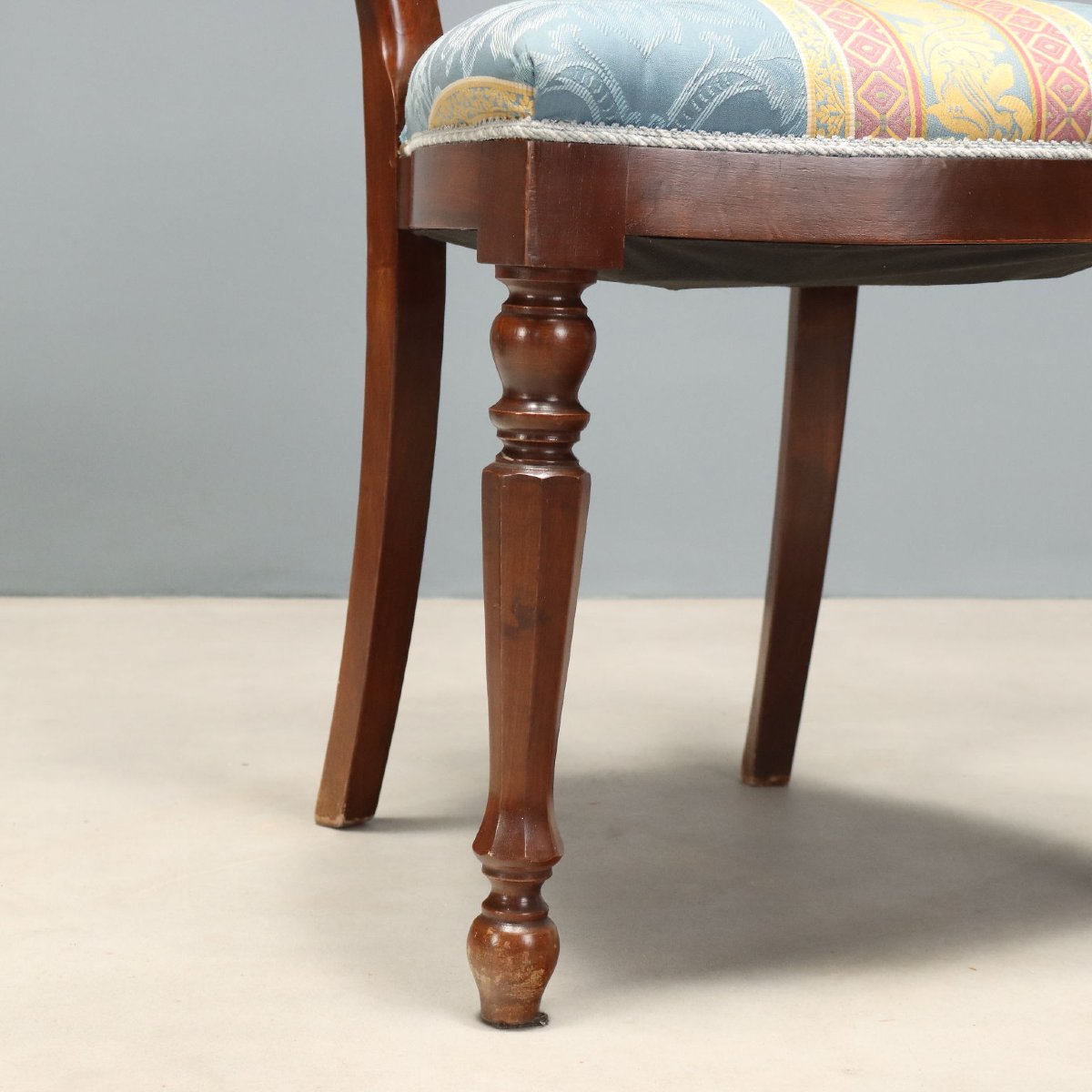 Walnut Chairs With Open-back Design, Italy, Mid-19th Century-photo-4