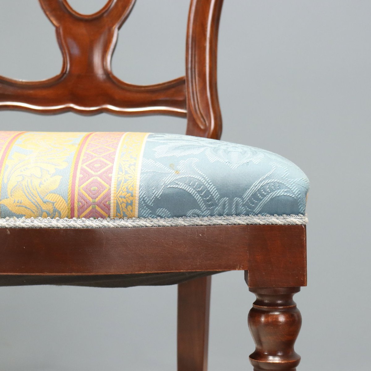 Walnut Chairs With Open-back Design, Italy, Mid-19th Century-photo-1