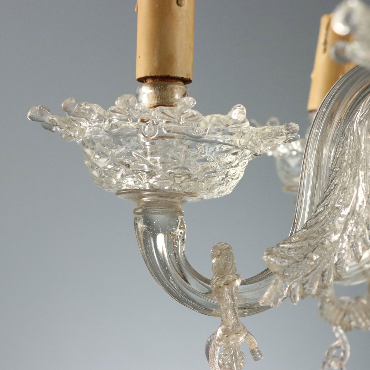 Lampes de Tables Anciennes Verre Soufflé Murano XIXe Siècle-photo-1
