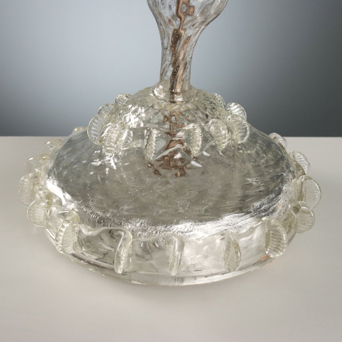 Lampes de Tables Anciennes Verre Soufflé Murano XIXe Siècle-photo-4