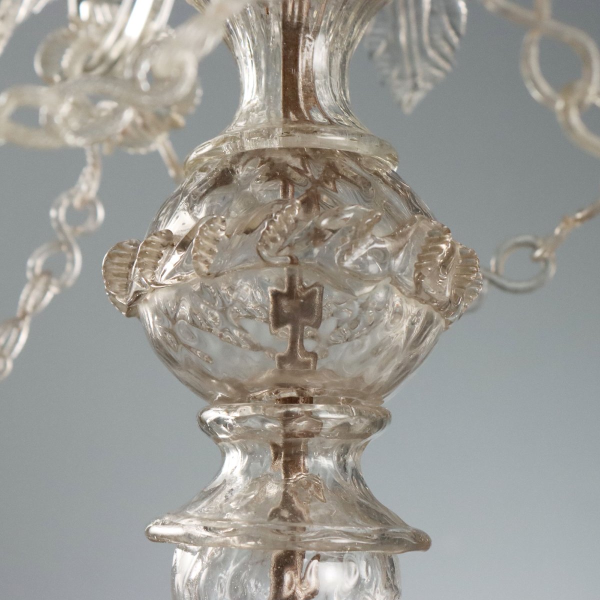 Lampes de Tables Anciennes Verre Soufflé Murano XIXe Siècle-photo-7