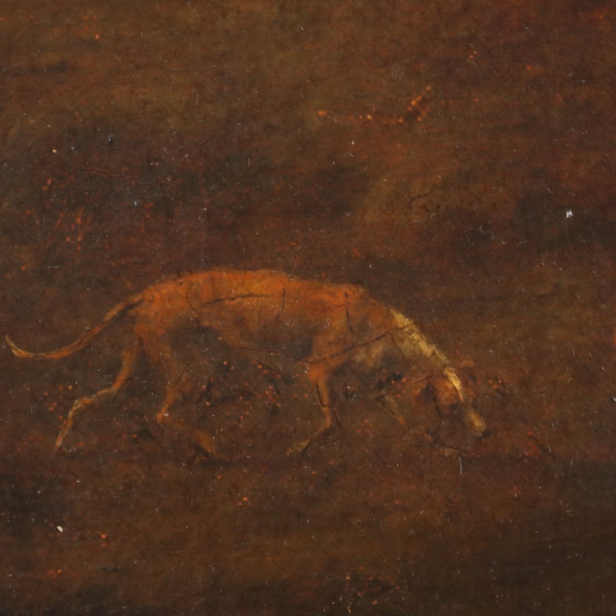 Tableau Ancien Paysage avec Figures Huile sur Toile France XVIIIe Siècle-photo-2