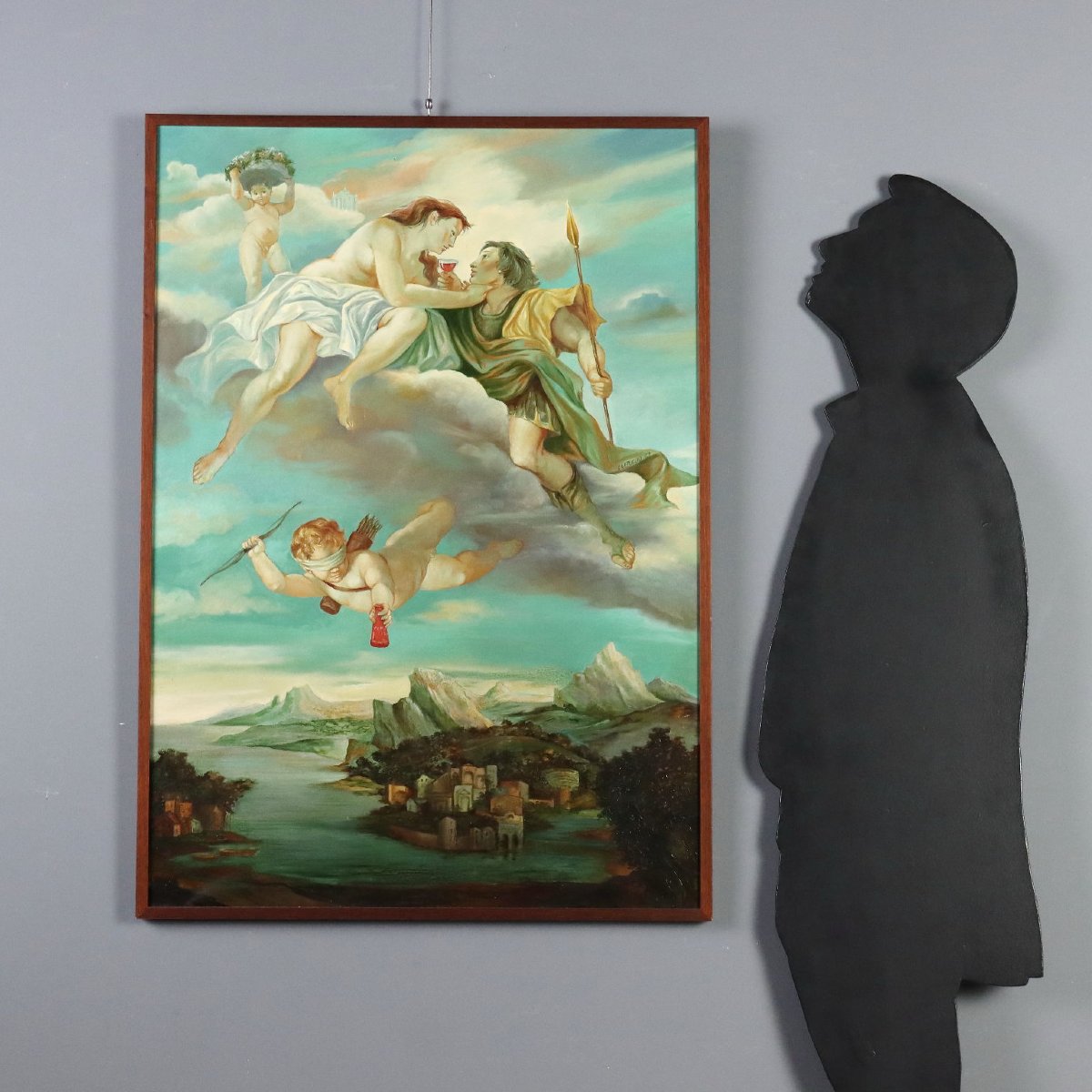 Contemporary Painting Signed A. Cappuccio Homage To Davide Campari 1987-photo-2