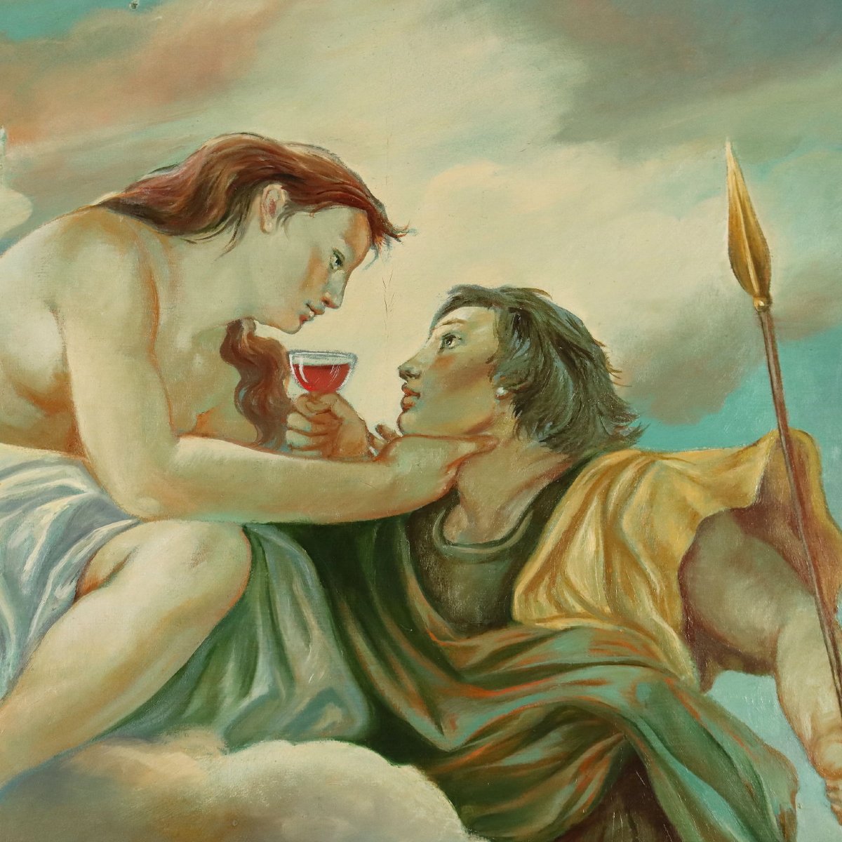 Contemporary Painting Signed A. Cappuccio Homage To Davide Campari 1987-photo-4